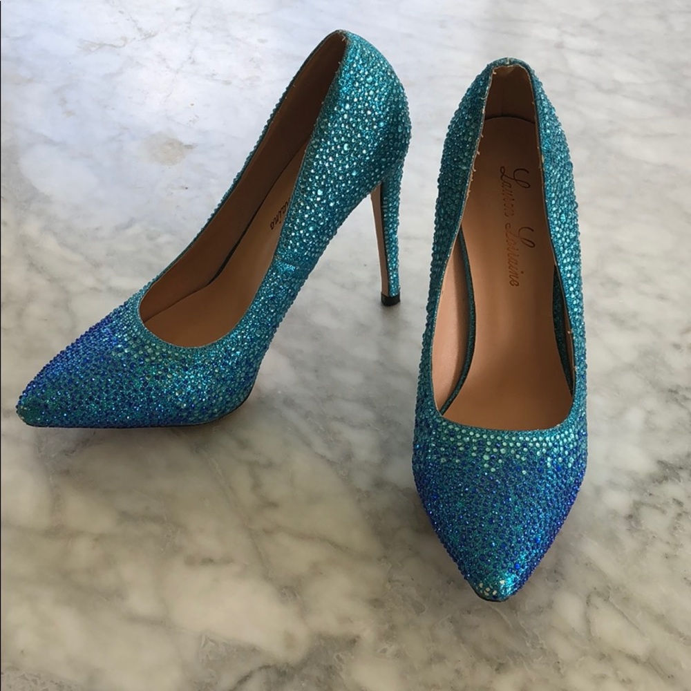 Lauren Lorraine pointed toe rhinestone heel